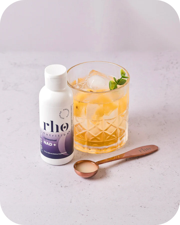 Rho Nutrition Liposomal NAD+ – Liquid Supplement Designed to Help Support Absorption – Active Form of NAD+ Helps Support Normal Cellular Health, Healthy Aging, Energy Metabolism and Overall Vitality